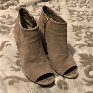 Steve Madden Paulina Taupe Suede Booties